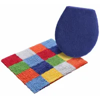 MY HOME Badematte »Kira, Badvorleger, Badezimmer Teppich, Kästchen«, beidseitig
