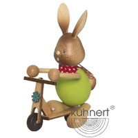 Drechslerei Kuhnert Kuhnert Stupsi Hase mit Roller Höhe 12