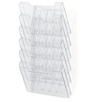 Exacompta 64258D Wandprospekthalter 6 Fächer für Dokumente DIN A4