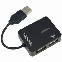 Logilink USB 2.0 Hub 4-port Smile Schwarz