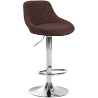 CLP Barhocker Lazio Stoff braun/chrom