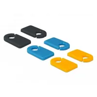 DeLock 18293 18293 Kabelkennzeichnungs-Sortiment Montage-Art: aufclipsen, einfädeln Schwarz, Blau,