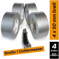 Hinrichs 4 Rollen Panzerband 50 Meter Silber