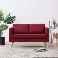 VidaXL 2-Sitzer-Sofa Stoff Weinrot