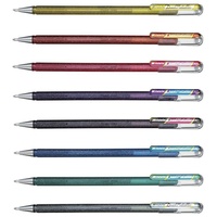 Pentel Hybrid Dual Metallic Gelschreiber 0,5 mm, Schreibfarbe: silber,