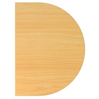 Hammerbacher Anbautisch höhenverstellbar Gradeo buche, weiß halbrund 60,0 x