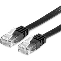 Value Netzwerkkabel UTP, extra-flach, schwarz, 1,5 m