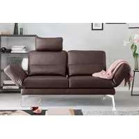 KAWOLA Sofa HURRICANE 2-Sitzer Leder braun