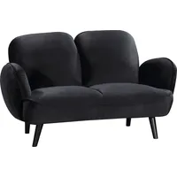 Atlantic Home Collection BEN, 2-Sitzer Sofa, Samt, schwarz