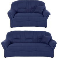 DOMO collection Polstergarnitur »Bahia«, (Set), 3-Sitzer & 2-Sitzer-Set blau