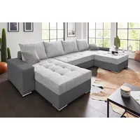 Collection AB Wohnlandschaft mit 4 gleich großen Rückenkissen, grau