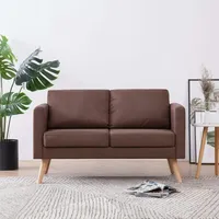 VidaXL 2-Sitzer-Sofa Stoff Braun