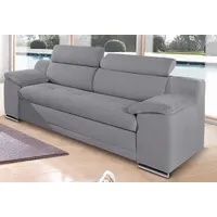 Sit&more 3-Sitzer »Andiamo«, inklusive Kopfteilverstellung grau