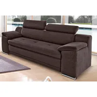 Sit&more 3-Sitzer "Andiamo", braun, B:200cm H:93cm T:95cm, Struktur (