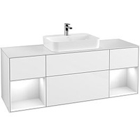 Villeroy & Boch Finion Waschtischunterschrank G451GFGF 160cm, Abdeckplatte white