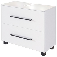 WELLTIME Waschbeckenunterschrank »Luena«, Breite 70 cm, mit Siphonausschnitt weiß