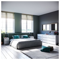 Vicco Kommode Ruben, Weiß 3 Schubladen 80cm Sideboard Mehrzweckschrank