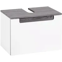 WELLTIME Waschbeckenunterschrank WELLTIME "Siena", weiß (rauchsilber, weiß), B:60cm H:40cm