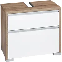 Schildmeyer Waschbeckenunterschrank SCHILDMEYER "Bello", weiß (wildeichefarben, weiß glanz), B:67cm