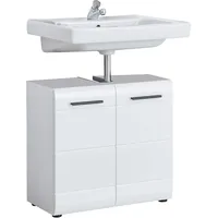 Trendteam smart living - Skin - Waschbeckenunterschrank Weiß Hochglanz
