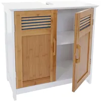 MCW Waschbeckenunterschrank MCW-A85, Badschrank 60x60x30cm ~ bambus