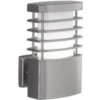WOFI Außenwandleuchten, Metall, E27, 13 W, Edelstahl 13.5 x
