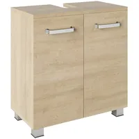 WELLTIME Waschbeckenunterschrank WELLTIME "Cosmo", braun (eiche artisan), B:60,2cm H:63,5cm