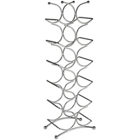 JUSTINUS Flaschenregal Silber, Metall, 15x69x25 cm, Wohnzimmer, Regale, Weinregale
