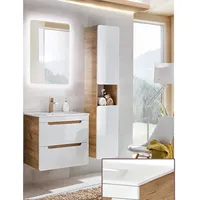 Lomadox 3-tlg. Hochglanz Weiß