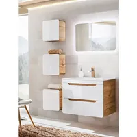 Lomadox LUTON-56 3-tlg. Hochglanz Weiß