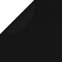 VidaXL Poolabdeckung Schwarz 381 cm PE