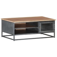 VidaXL Couchtisch Grau 90x50x35 cm Massivholz Akazie