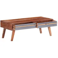 VidaXL Couchtisch Grau 110x50x40 cm Massivholz