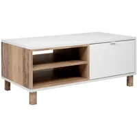 Finori Couchtisch weiß Metall rechteckig 60x42,5x110 cm