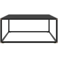 VidaXL Couchtisch Schwarz mit Schwarzem Glas 80x80x35 cm