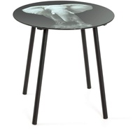 Haku-Möbel HAKU Möbel Beistelltisch Glas schwarz 40,0 x 40,0