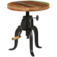 VidaXL Beistelltisch 45x(45-62) cm Altholz Massiv und Gusseisen
