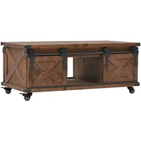 VidaXL Couchtisch Massivholz Tanne 91x51x38 cm Braun
