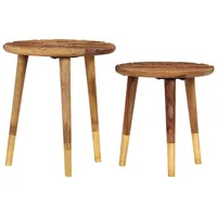 VidaXL Couchtische 2 Stk. Massivholz