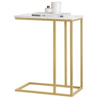 SoBuy Beistelltisch »FBT87/44«, Betttisch Kaffeetisch Laptoptisch Pflegetisch goldfarben 48