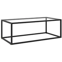 VidaXL Couchtisch Schwarz mit Hartglas 100x50x35 cm