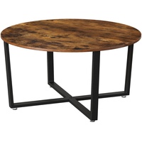 VASAGLE Couchtisch braun 88,0 x 88,0 x 47,0 cm