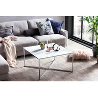SalesFever Couchtisch, Tischplatte in Marmoroptik weiß