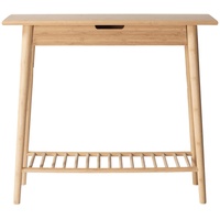 MID.YOU Konsolentisch Noble, Nickel, Holz Bambus vollmassiv 1 Schubladen
