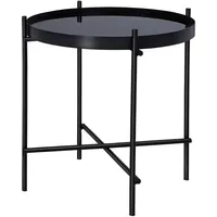 WOMO-DESIGN Beistelltisch Schwarz Metall, 43x45x45 cm Wohnzimmer, Wohnzimmertische, Beistelltische