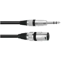 Omnitronic Adapterkabel XLR(M)/Klinke (stereo)] 0,2m sw