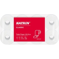 Katrin Toilettenpapier 250 3-lagig Recyclingpapier, 72 Rollen