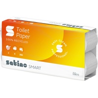 Satino Toilettenpapier SMART 3-lagig Recyclingpapier, 8 Rollen