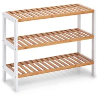 Zeller Schuhregal mit 3 Ablagen Bambus/MDF 54 cm x
