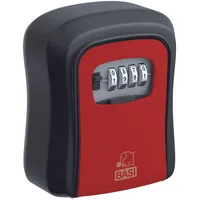 BASI 2101-0000-1114 SSZ 200 Schlüsseltresor Zahlenschloss Schwarz, Rot